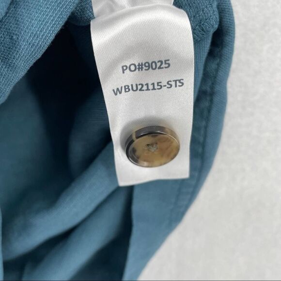 Faherty Teal Button-Up Romper - Picture 13 of 13